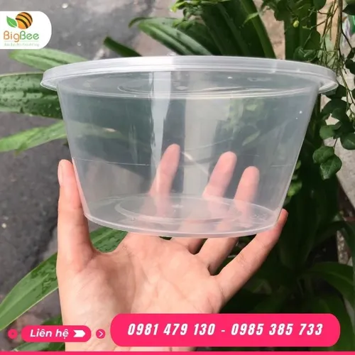 HỘP NHỰA TRÒN PP 1000ML CÓ NẮP