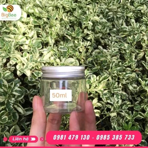 HŨ NHỰA NẮP NHÔM 50ML