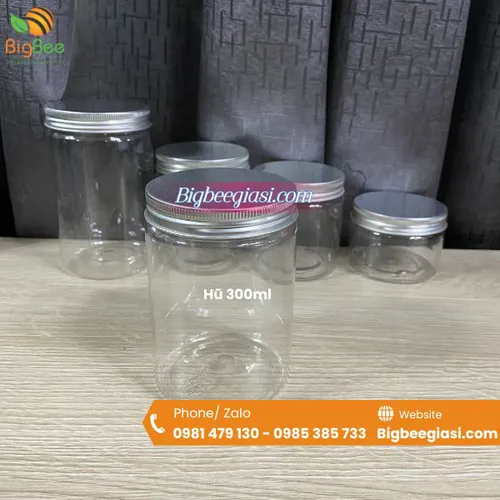 Hũ nhựa pet nắp nhôm 100ml – 200ml – 250ml – 300ml – 350ml