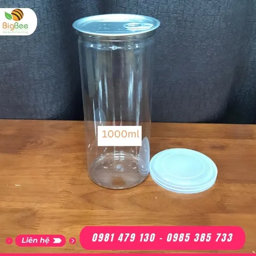 HŨ NHỰA ( HỘP NHỰA ) NẮP NHÔM XÉ 1000ML