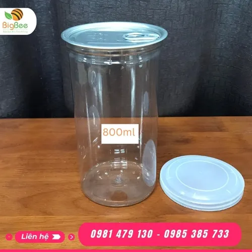 HŨ NHỰA NẮP NHÔM XÉ 800ML