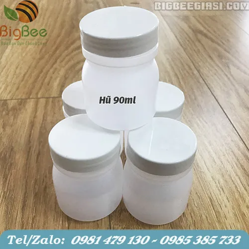 HŨ NHỰA ĐỰNG SỮA CHUA 90ML - KT 40x45 x60mm