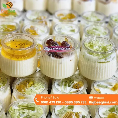 Bán Hũ sữa chua nhựa sọc khía giá rẻ tại HCM