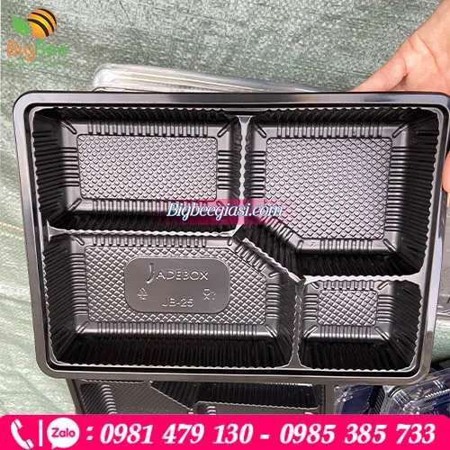 Khay nhựa đế đen 4 ngăn (JB25)