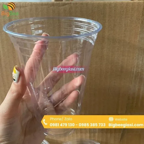 Ly Nhựa PET 500ml trơn phi 98 - Ly Cafe, Sinh Tố, Nước Ép Take Away