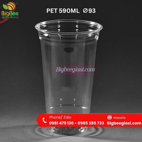 Ly nhựa PET 590ml( 20oz) phi 93