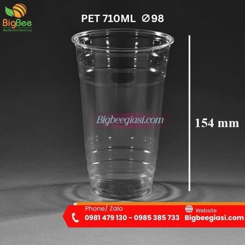 Ly nhựa PET 710ml (24oz) phi 98