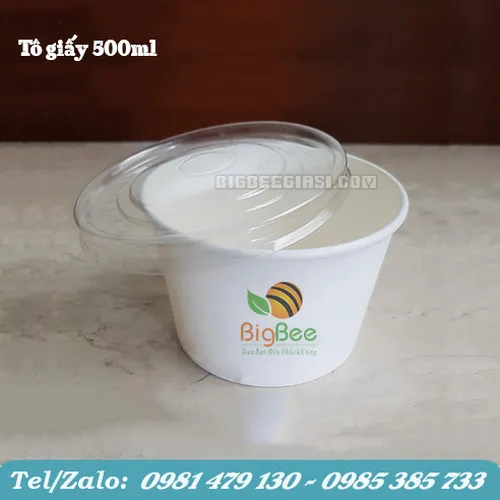 TÔ GIẤY 500ML CÓ NẮP