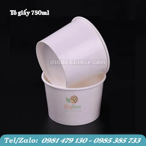 TÔ GIẤY 750ML ĐỰNG CHÁO, BÁNH CANH