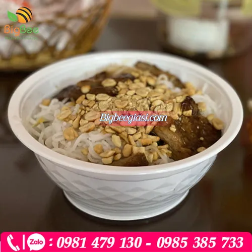 Tô PP kim cương trắng trong/ trắng sữu có nắp đậy 1000ml