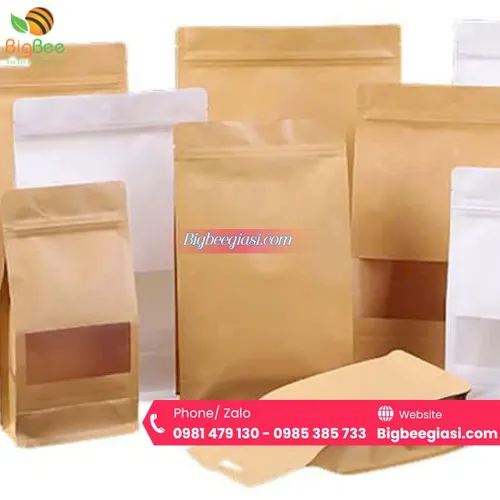 Túi Zipper 8 Biên Giá Rẻ – Nhiều Màu – Đủ Size Từ 200g đến 2kg