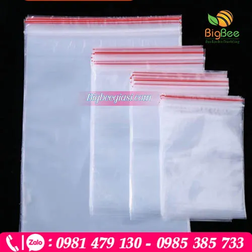 Túi zipper chỉ đỏ 