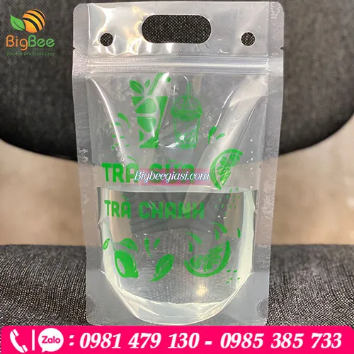 Túi zipper trà chanh, trà sữa giá sỉ