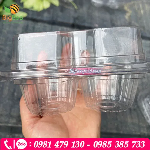 Vỉ nhựa trong đựng 4 quả trứng muối