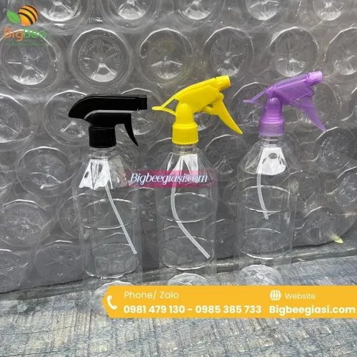Vỏ chai nhựa đựng cồn có vòi xịt phun sương 1000ml