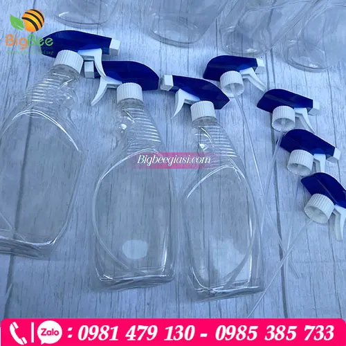 Chai nhựa pet 500ml đựng nước xịt kính