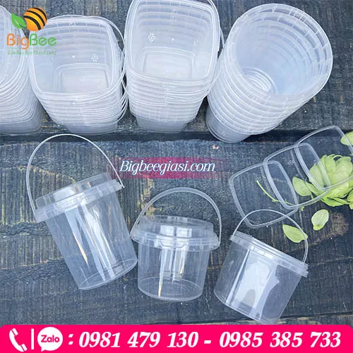 Xô nhựa đựng trà sữa, nước ép 500ml – 700ml – 1000ml