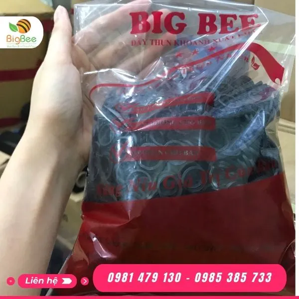 DÂY THUN MÀU ĐEN CỘT ỔI SIZE TIỂU 12mm (LOẠI TỐT)