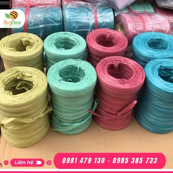 Dây nilon ống cuộn buộc hàng 700g, 1kg bền chắc, đủ màu