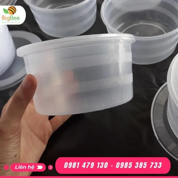 HỘP NHỰA TRÒN 500ML CÓ NẮP