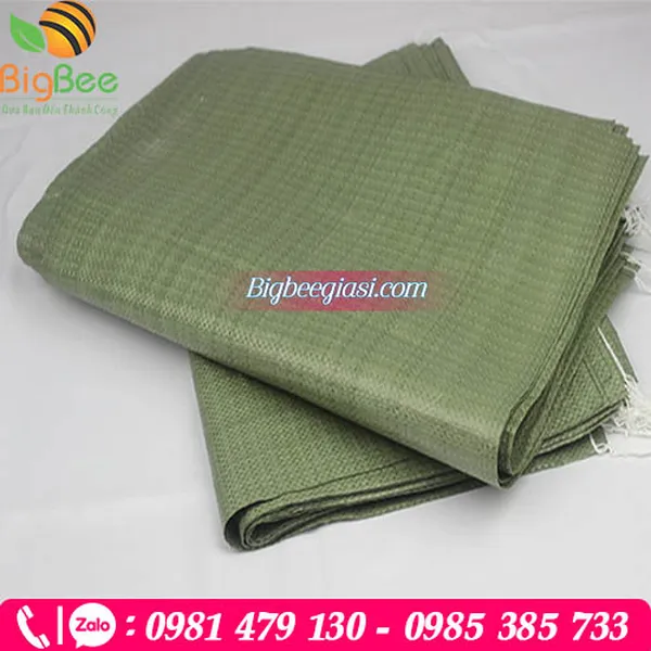 Bao tải dứa MÀU XANH - VÀNG - TRẮNG Kích Thước 60X90 cm