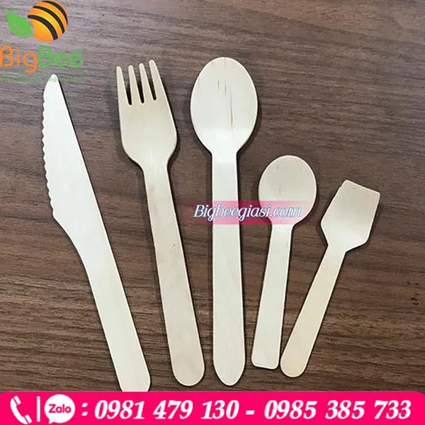 DAO GỖ - MUỖNG GỖ - NĨA GỖ - ĐŨA TRE DÙNG 1 LẦN