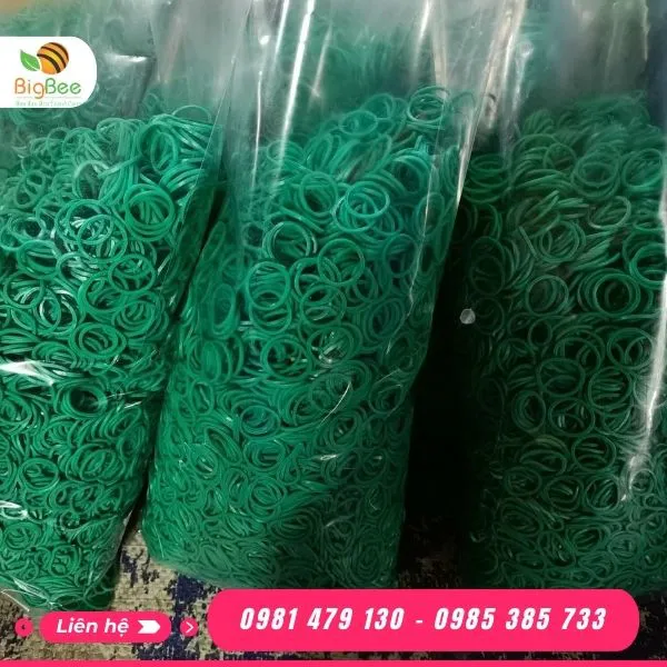 DÂY THUN MÀU XANH SIZE TIỂU 16mm