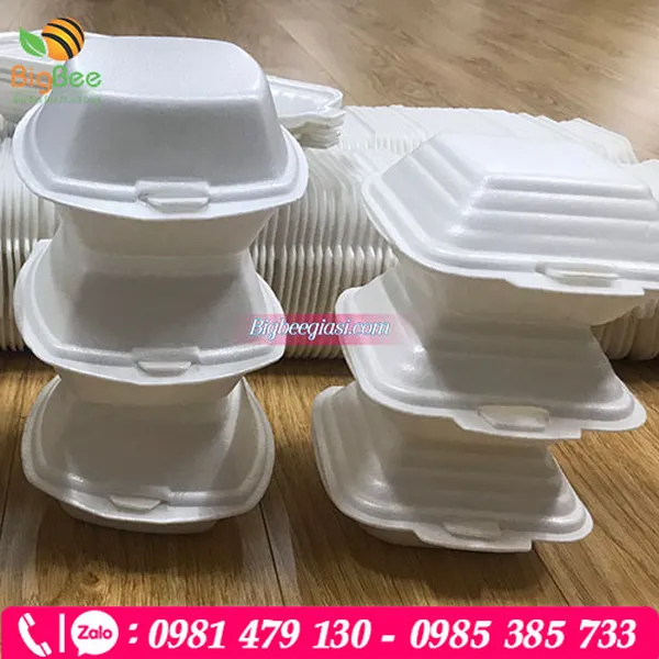 Hộp xốp đựng bánh bao, xôi nhỏ, bắp xào, há cảo