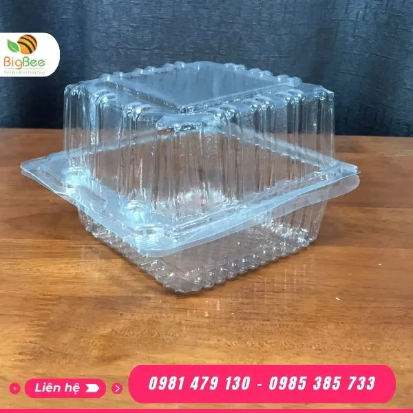 HỘP NHỰA PET TRONG ĐỰNG BÁNH MÌ HAMBURGER