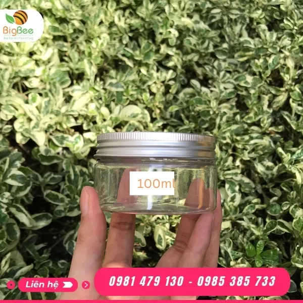 HŨ NHỰA PET NẮP NHÔM 100ML