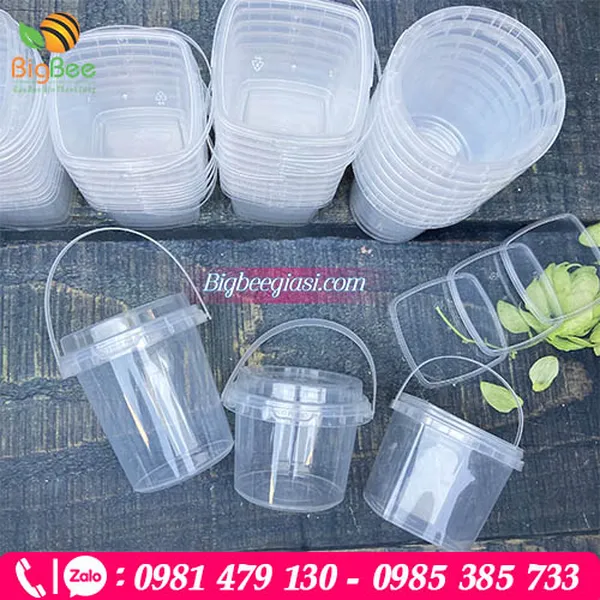 Xô nhựa đựng trà sữa, nước ép 500ml – 700ml – 1000ml