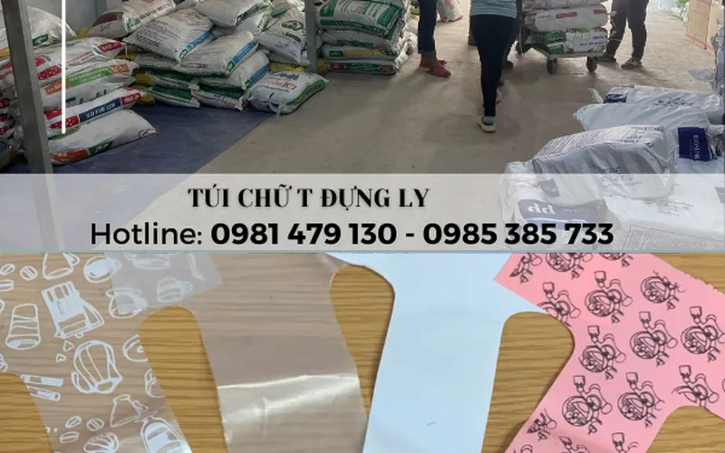 Túi chữ T đựng cafe, trà sữa giá rẻ, tiết kiệm cho cửa hàng Gía sỉ cho Đại Lý