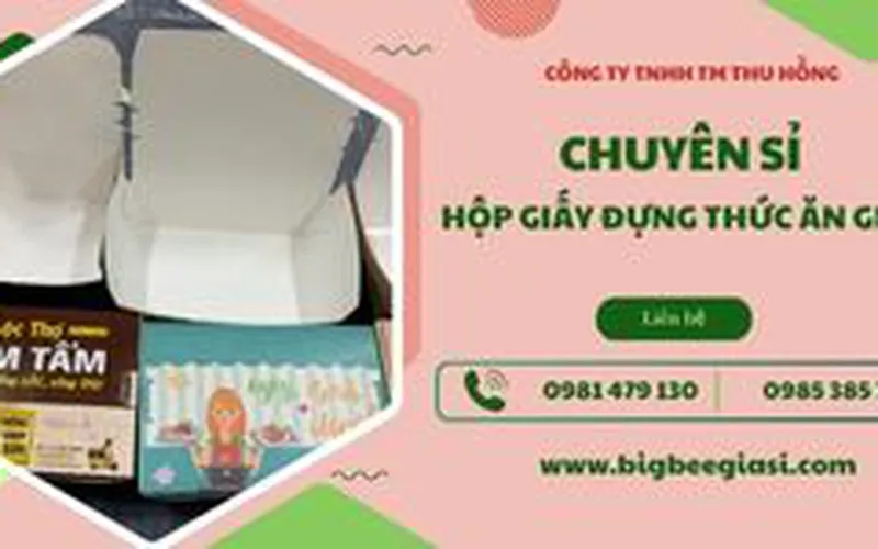 Hộp giấy đựng thức ăn mang đi đa dạng mẫu mã giá tốt tại TP.HCM