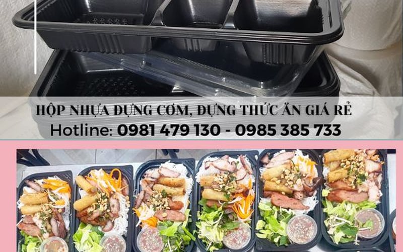 Nơi bỏ sỉ khay nhựa đựng cơm, thực phẩm dùng 1 lần giá rẻ tại TPHCM