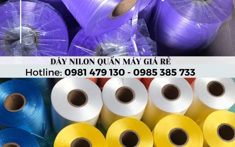 Dây nilon PE dẻo mềm buộc bằng máy - cuộn 2kg, đủ màu giá gốc tại xưởng