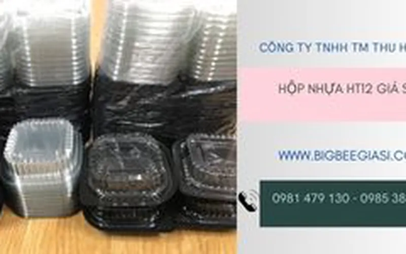 Hộp nhựa HT12 vuông đế đen nắp trong
