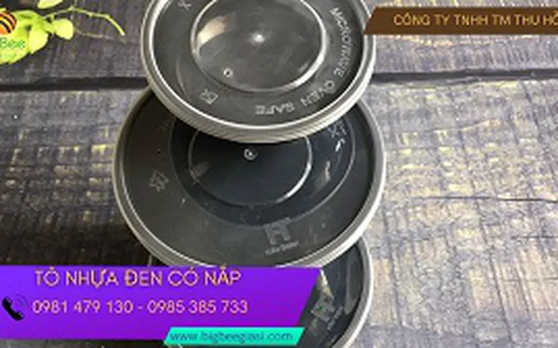 Bán tô nhựa đen có nắp đựng thức ăn mang đi giá rẻ nhất TpHCM