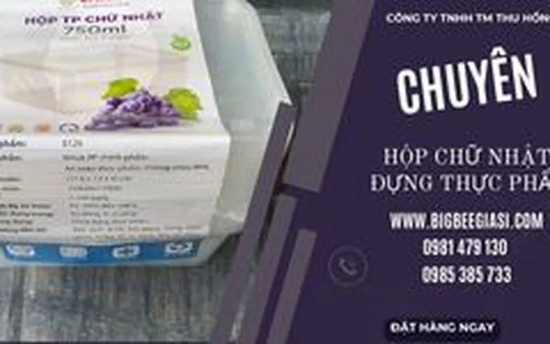 Bộ 10 cái Hộp nhựa chữ nhật 650ml - 750ml - 1000ml