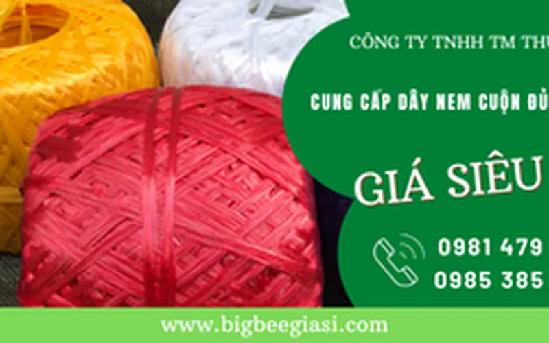 Dây nilon nem cuộn 1kg đủ màu bán chạy nhất cho các cửa hàng
