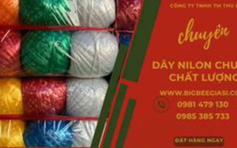 Dây ni lông cuộn đỏ, xanh, vàng, trắng hàng đạt chuẩn chất lượng