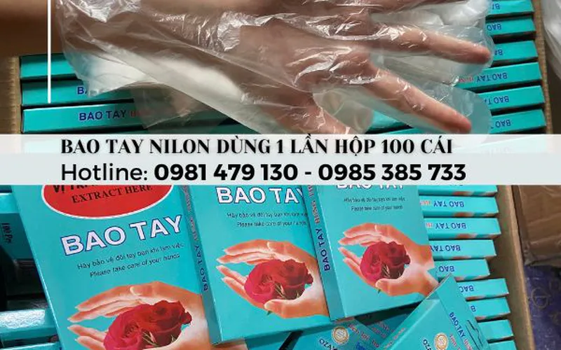 Mua Găng Tay Nilon dùng 1 lần ATVSTP - Hộp 100 Cái giá sỉ tại HCM