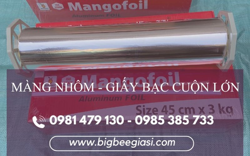 Màng nhôm nướng thực phẩm cuộn lớn, cuộn nhỏ giá rẻ nhất tại TPHCM