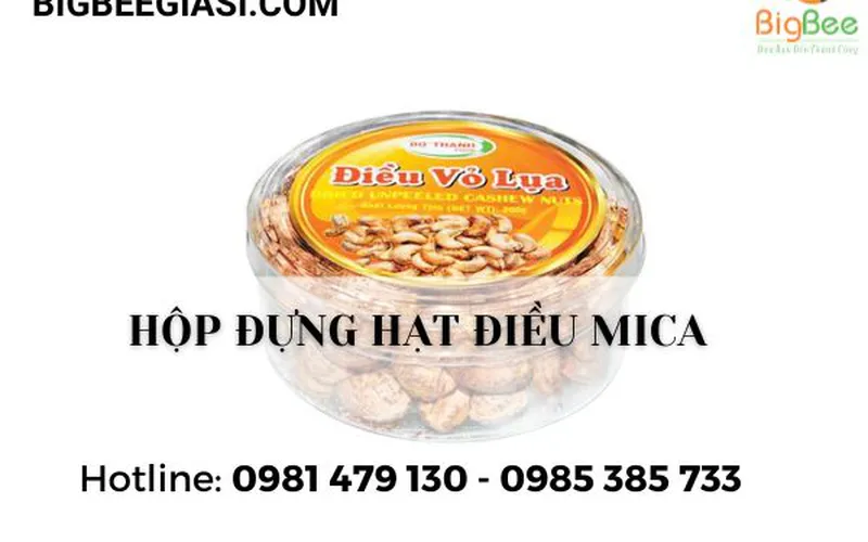 Hộp nhựa mica tròn đựng 200gr các loại mứt, bánh kẹo