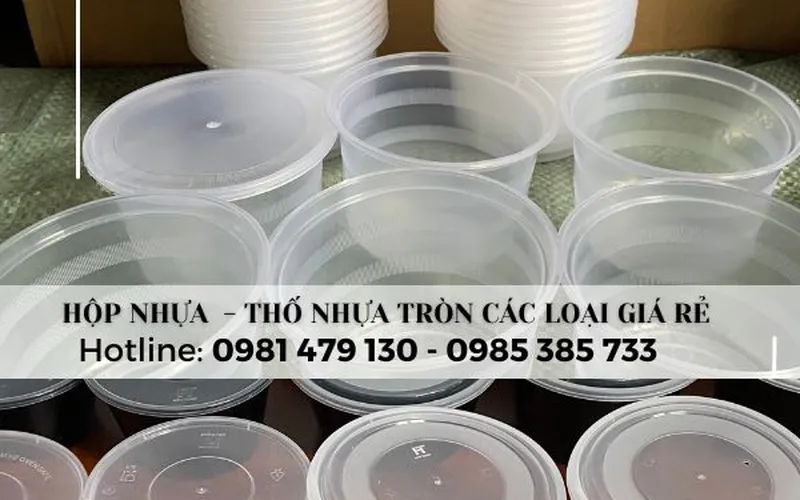 Mua hộp nhựa tròn có nắp số lượng lớn giá sỉ tại TPHCM