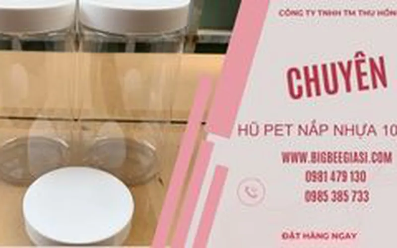 Hũ nhựa pet nắp nhựa trắng 1000ml