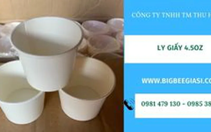Ly giấy giấy 130ml – 4.5OZ đựng kem viên, Sữa chua giá rẻ tại TPHCM.