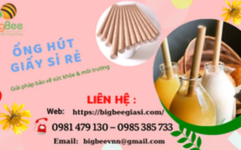 Địa chỉ cung cấp ống hút giấy giá sỉ rẻ ưu đãi