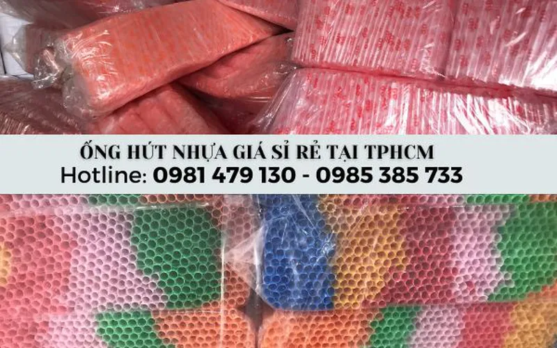 Ống hút nhựa giá sỉ TPHCM: Đủ size phi 6, 8, 12 cho quán cafe, trà sữa
