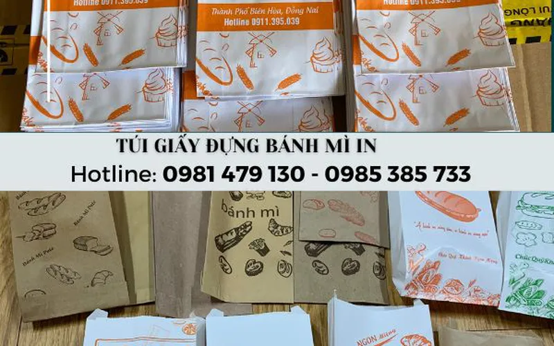 Mua túi giấy trắng, túi giấy kraft đựng bánh mì giá rẻ ở đâu?