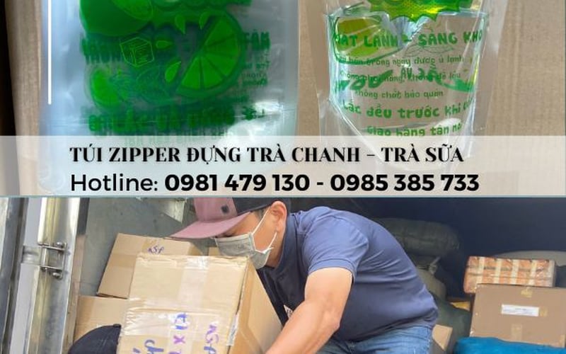 Túi Zipper Đựng Trà Chanh, Trà Sữa Đáy Đứng đẹp, giá tốt tại TPHCM